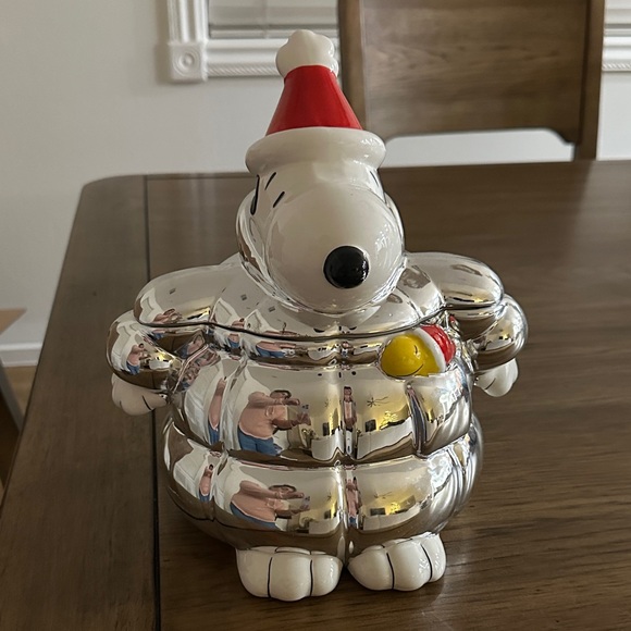 Snoopy Cookie Jar with Red Hat
